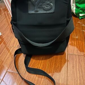 Y-3 Black Messenger Bag for Men